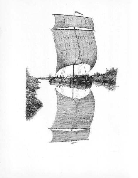 Humber Keel engraving