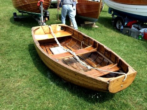 Nick Smith, boatbuilder, at the Beale Park Boat Show