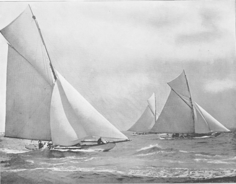 More of Jeff Coles’ grand yachting photos from a hundred years ago Brittania and Bona at Cowes 1898