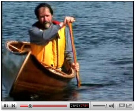 Paddling a Canadian canoe
