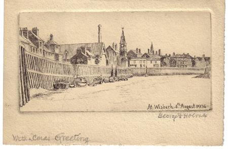 George Holmes etching At Wisbeech