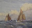 Albert Strange painting of trawlers at the Albert Strange Association website