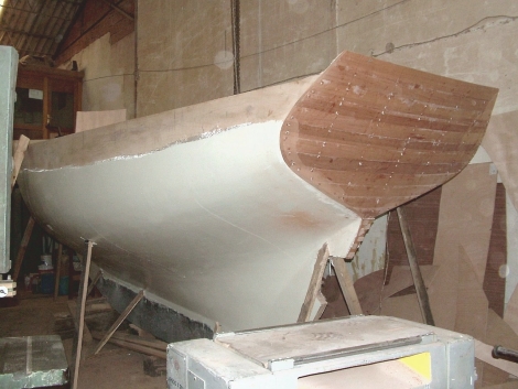 Blue Moon built by Cem Gür and colleagues at Classic Boat Turkiye