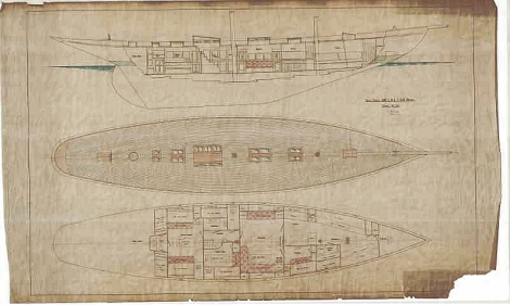 Large schooner designed by Mylne