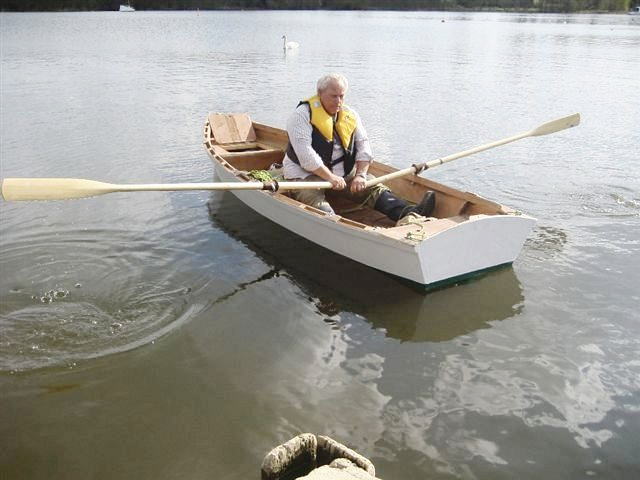 Norman Fuller launches his Ella plywood skiff built to ...