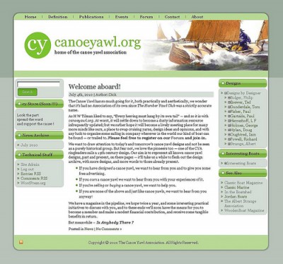 Canoe yawl website Canoe yawl website 400x374 A new site for canoe yawl enthusiasts