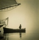 Michael Kahn brings an element of abstraction to the windjammer exhibit at Penobscot Marine Museum