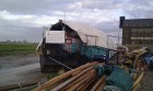 Thames sailing barge Cambria being renovated
