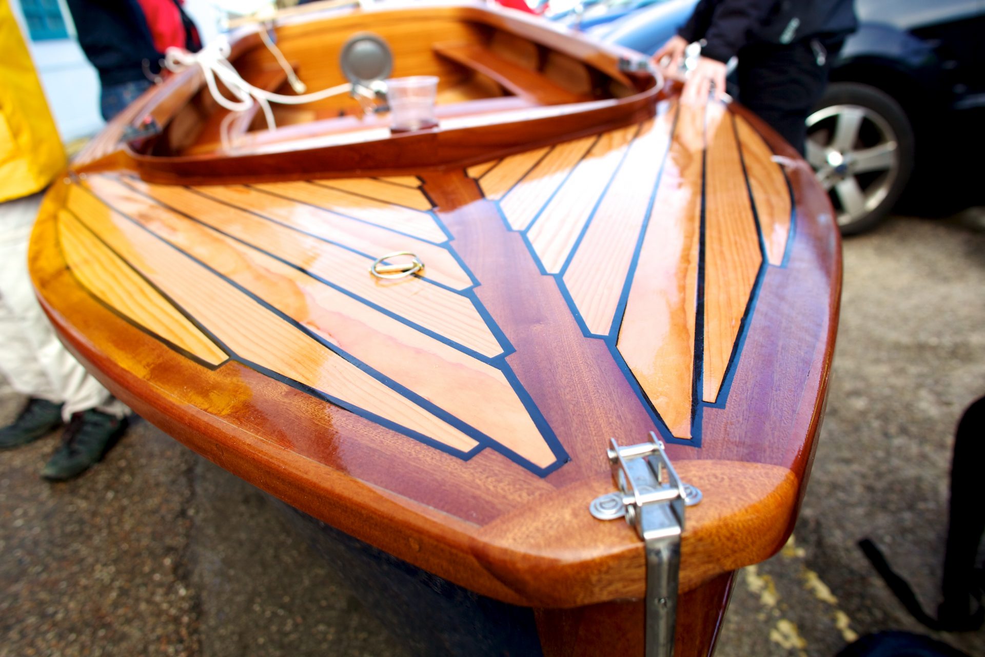  strip-planked version of Iain Oughtred’s Gannet sailing dinghy