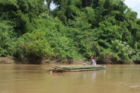 Bamboo rafting man 1