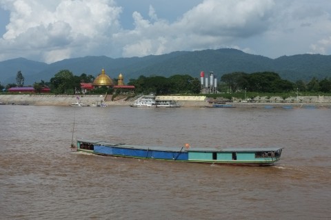 Barge on the Mekong river